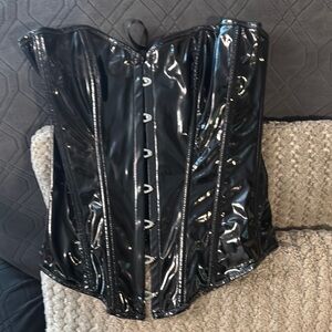 Black Patent Leather Corset